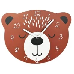 Darthome Limited Brown Bear Head Childrens Wall Clock -Darthome Limited IMG E2125copy