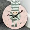 Darthome Limited Round Zebra Childrens Wall Clock