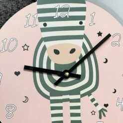 Darthome Limited Round Zebra Childrens Wall Clock -Darthome Limited IMG E2185