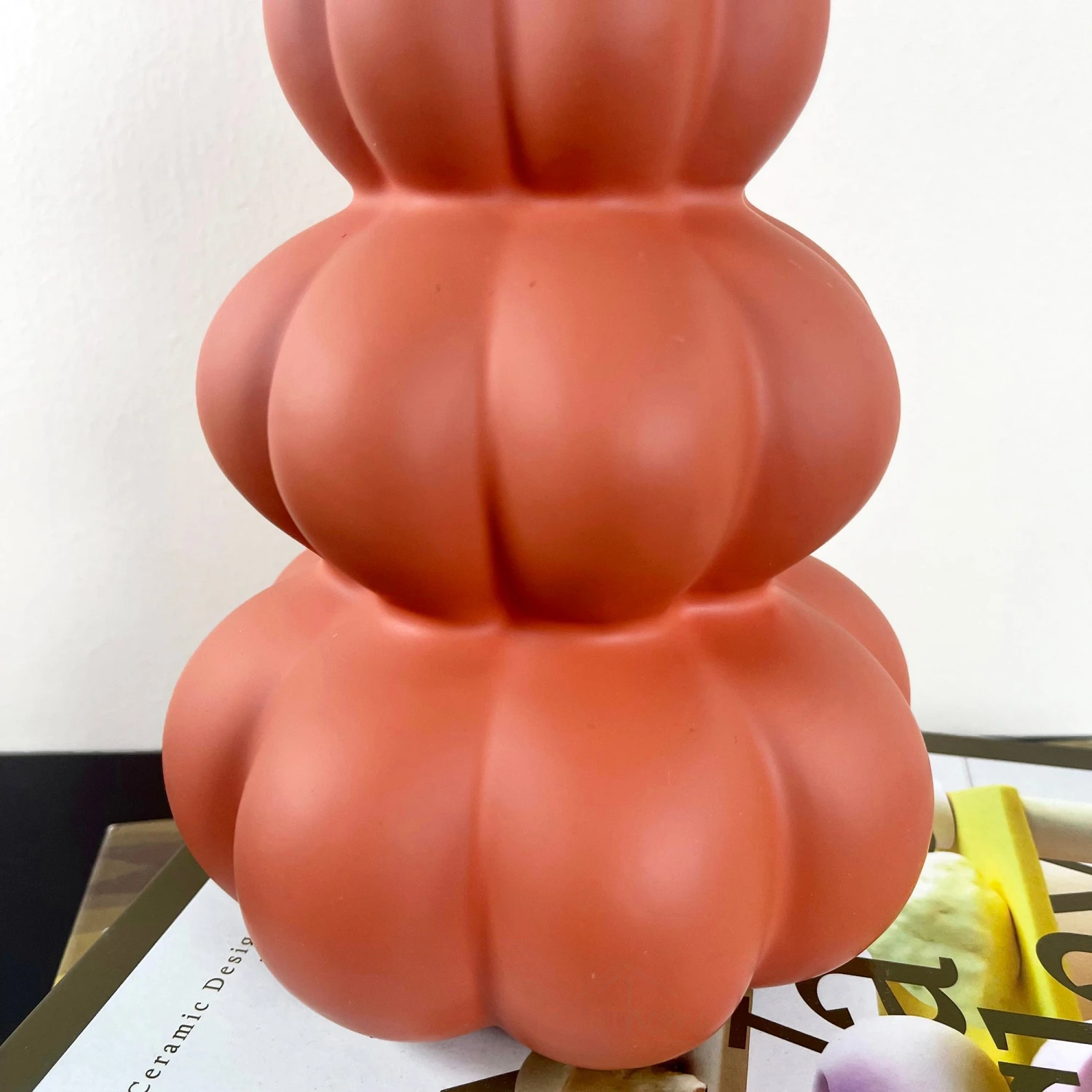 Darthome Limited Ceramic Brown Stacked Bubble Abstract Vase 3 Darthome Limited Ceramic Brown Stacked Bubble Abstract Vase - Image 3