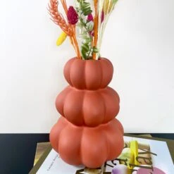 Darthome Limited Ceramic Brown Stacked Bubble Abstract Vase
