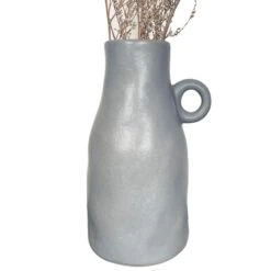Darthome Limited Grey Pottery Vase With Handle -Darthome Limited IMG E2349copy