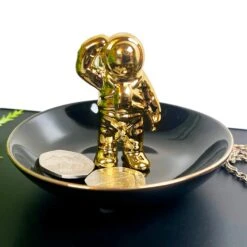 Darthome Limited Black & Gold Spacemen Trinket Dish -Darthome Limited IMG E2363copy