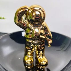 Darthome Limited Black & Gold Spacemen Trinket Dish -Darthome Limited IMG E2367