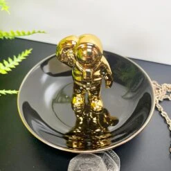 Darthome Limited Black & Gold Spacemen Trinket Dish -Darthome Limited IMG E2368
