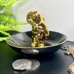 Darthome Limited Black & Gold Spacemen Trinket Dish -Darthome Limited IMG E2369