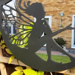 Darthome Limited Round Fairy Silhouette Garden Mirror -Darthome Limited IMG E2565