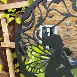 Darthome Limited Round Fairy Silhouette Garden Mirror -Darthome Limited IMG E2566