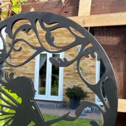 Darthome Limited Round Fairy Silhouette Garden Mirror -Darthome Limited IMG E2567