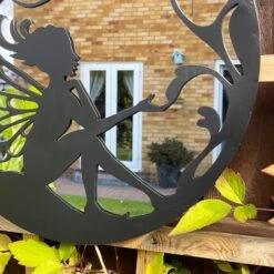 Darthome Limited Round Fairy Silhouette Garden Mirror -Darthome Limited IMG E2568