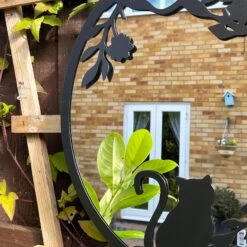 Darthome Limited Cat In The Bushes Silhouette Garden Mirror -Darthome Limited IMG E2579