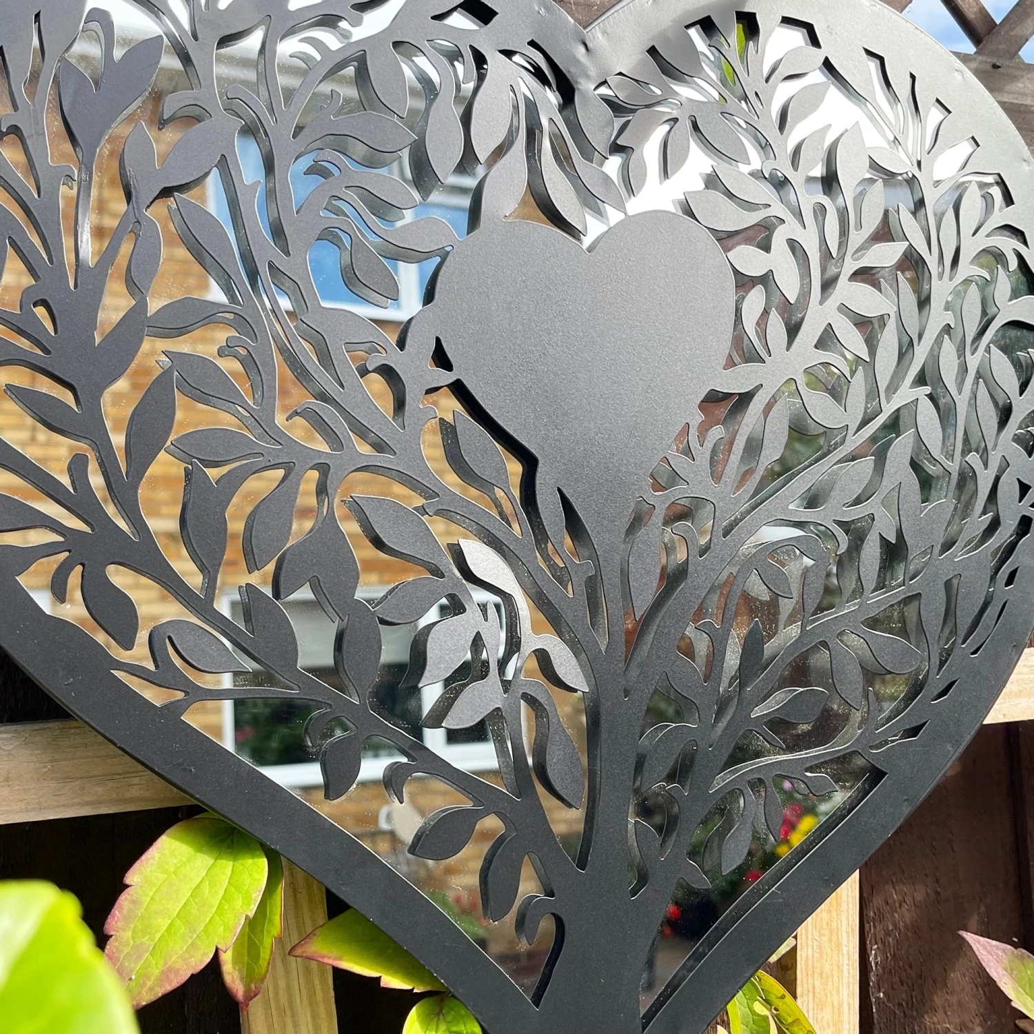Darthome Limited Love Heart Silhouette Garden Mirror 2 Darthome Limited Love Heart Silhouette Garden Mirror - Image 2