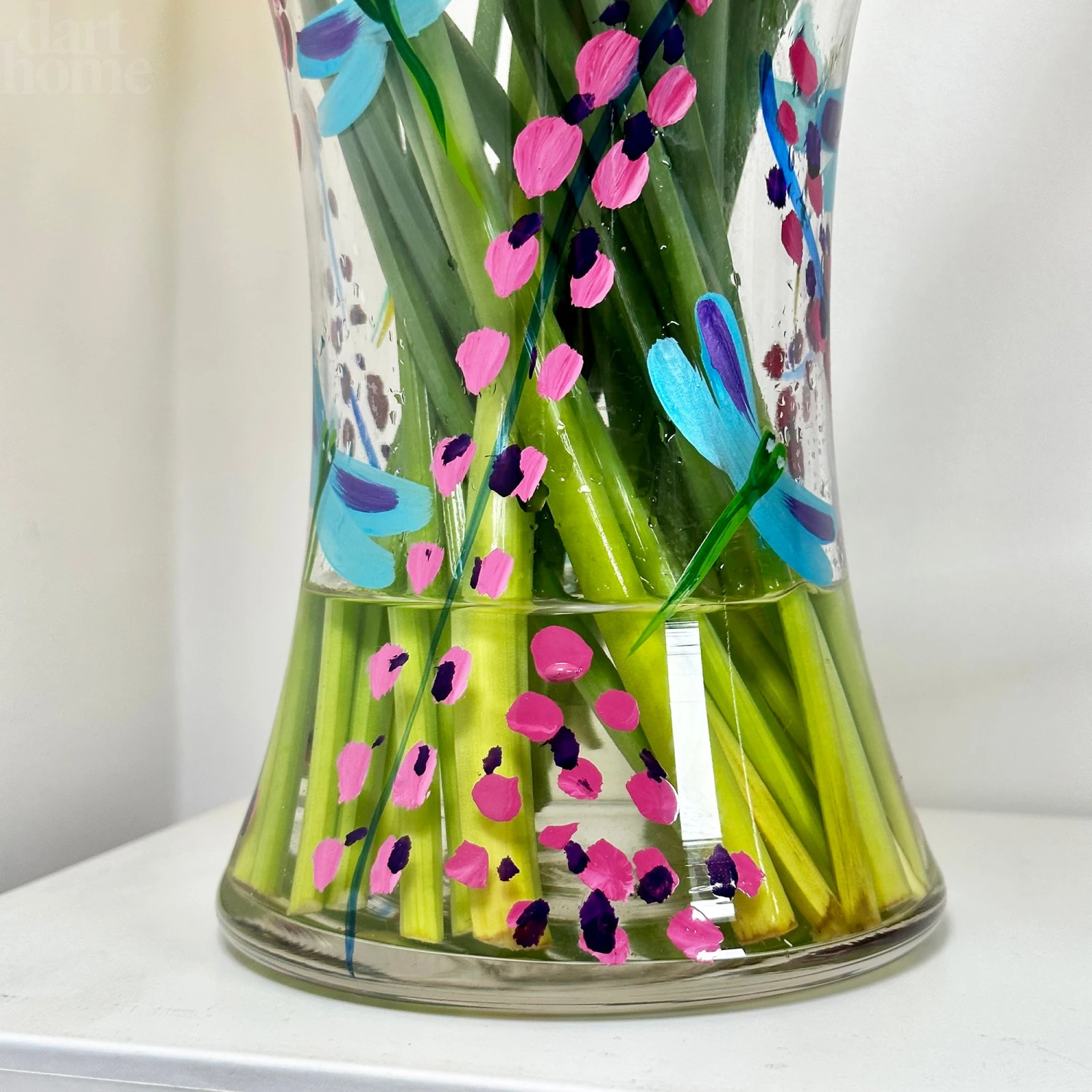 Darthome Limited Hand Painted Glass Dragonfly Vase 2 Darthome Limited Hand Painted Glass Dragonfly Vase - Image 2