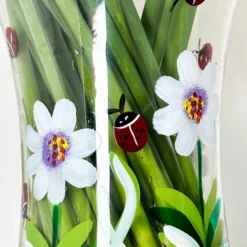Darthome Limited Hand Painted Glass Ladybirds Vase -Darthome Limited IMG E2615