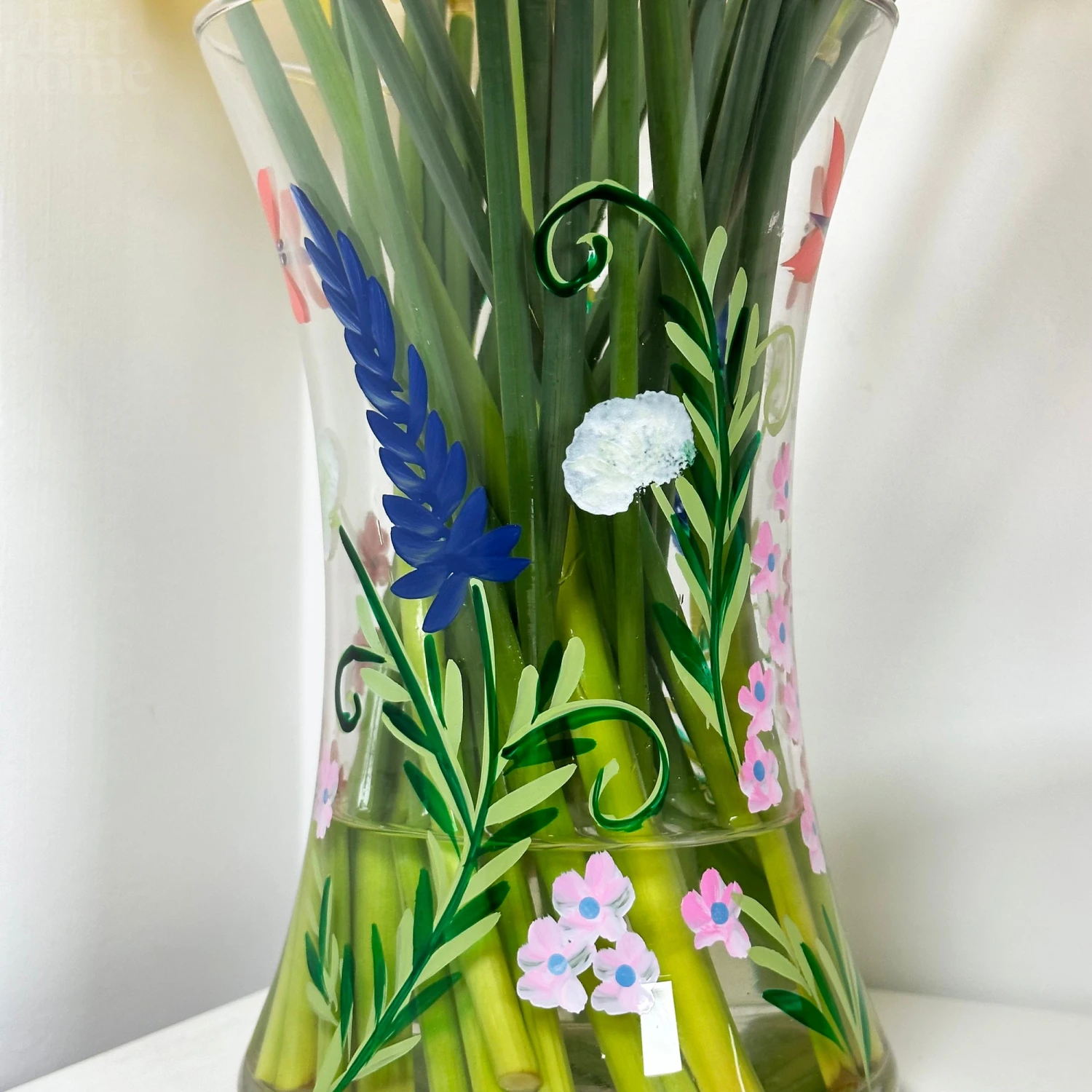 Darthome Limited Hand Painted Glass Botanical Butterflies Vase 6 Darthome Limited Hand Painted Glass Botanical Butterflies Vase - Image 6