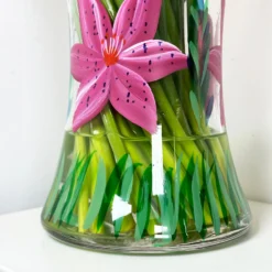 Darthome Limited Hand Painted Glass Pink Lily Vase -Darthome Limited IMG E2634 b146127a f058 40c0 bffc 1d0b8e8211fb