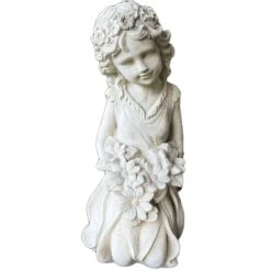 Darthome Limited Stone Flower Girl Garden Sculpture -Darthome Limited IMG E2723copy