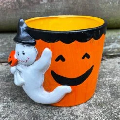 Darthome Limited Halloween Pumpkin Ghost Plant Pot A
