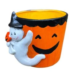 Darthome Limited Halloween Pumpkin Ghost Plant Pot A -Darthome Limited IMG E2783copy