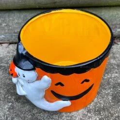 Darthome Limited Halloween Pumpkin Ghost Plant Pot A -Darthome Limited IMG E2787
