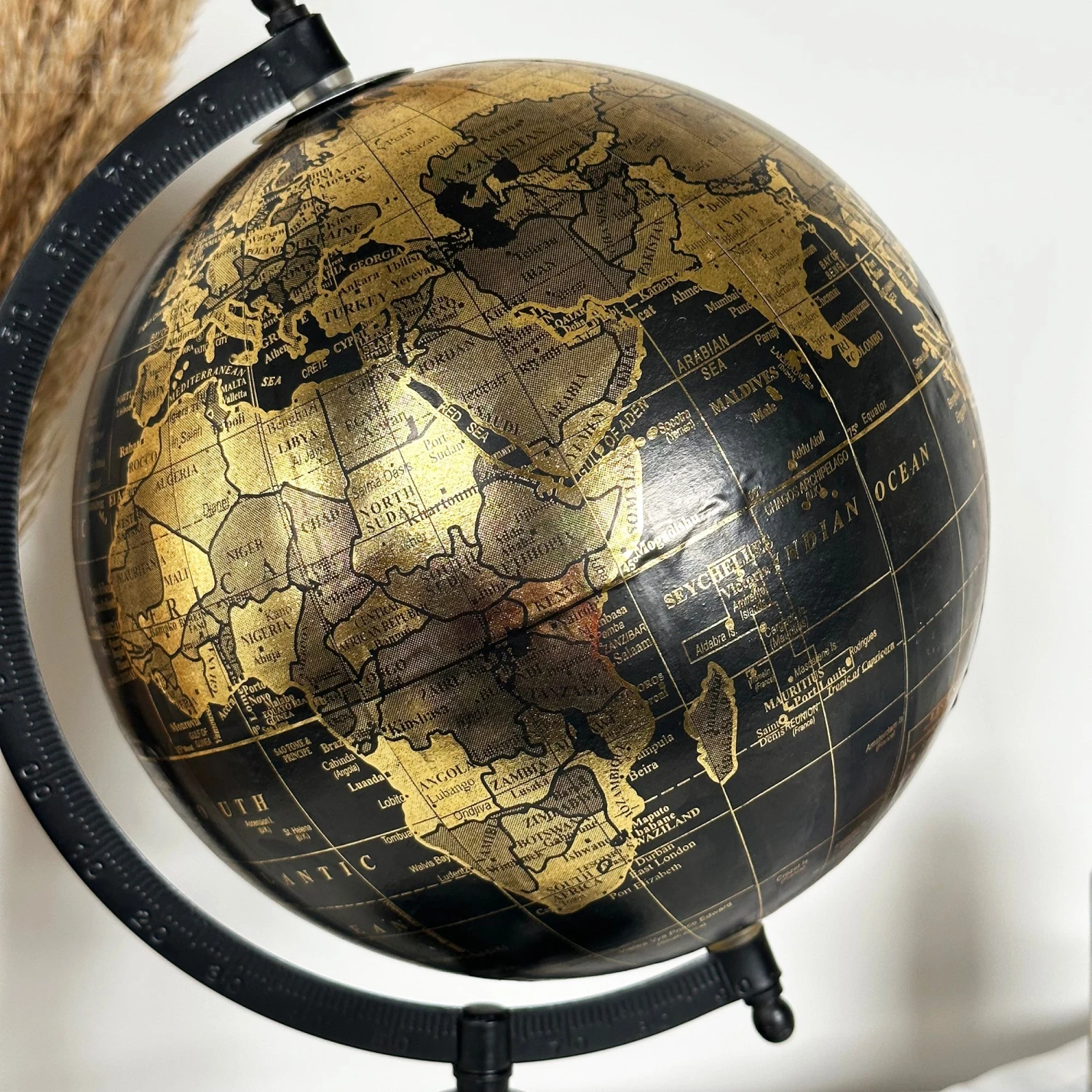 Darthome Limited Decorative Globe On Black Metal Stand 2 Darthome Limited Decorative Globe On Black Metal Stand - Image 2