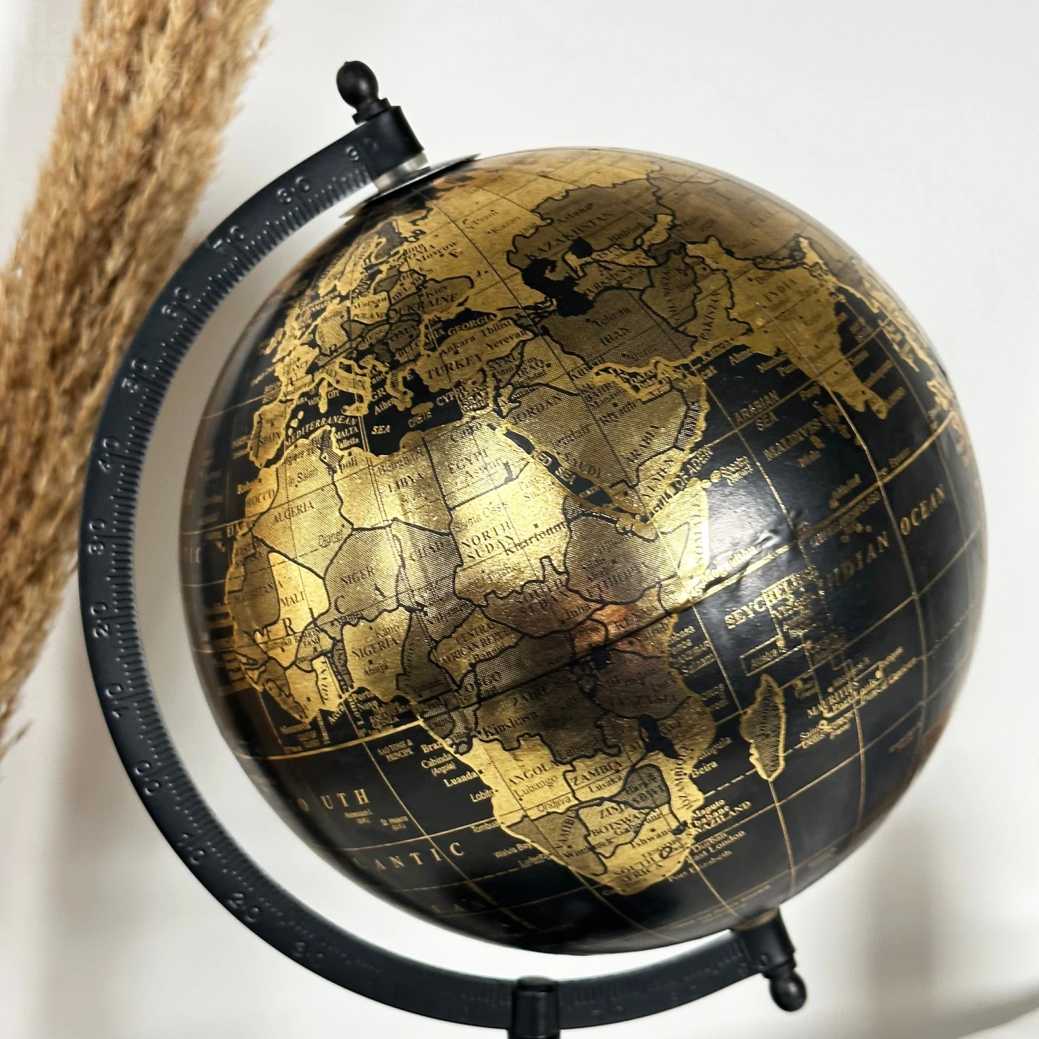 Darthome Limited Decorative Globe On Black Metal Stand 3 Darthome Limited Decorative Globe On Black Metal Stand - Image 3