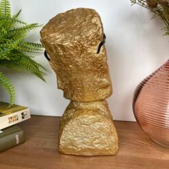 Darthome Limited Gold Cool Easter Island Head Ornament -Darthome Limited IMG E2941