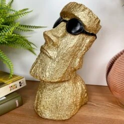 Darthome Limited 24 Darthome Limited Gold Cool Easter Island Head Ornament