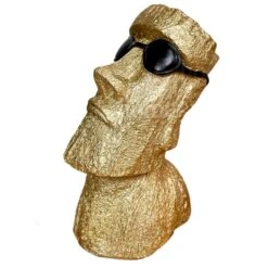 Darthome Limited Gold Cool Easter Island Head Ornament -Darthome Limited IMG E2942copy