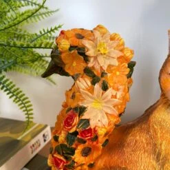 Darthome Limited Autumn Flower Fox Ornament -Darthome Limited IMG E2953