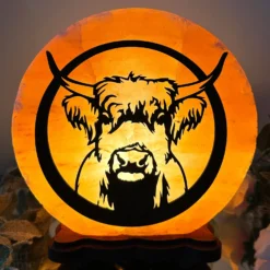 Darthome Limited Highland Cow Salt Lamp -Darthome Limited IMG E2997
