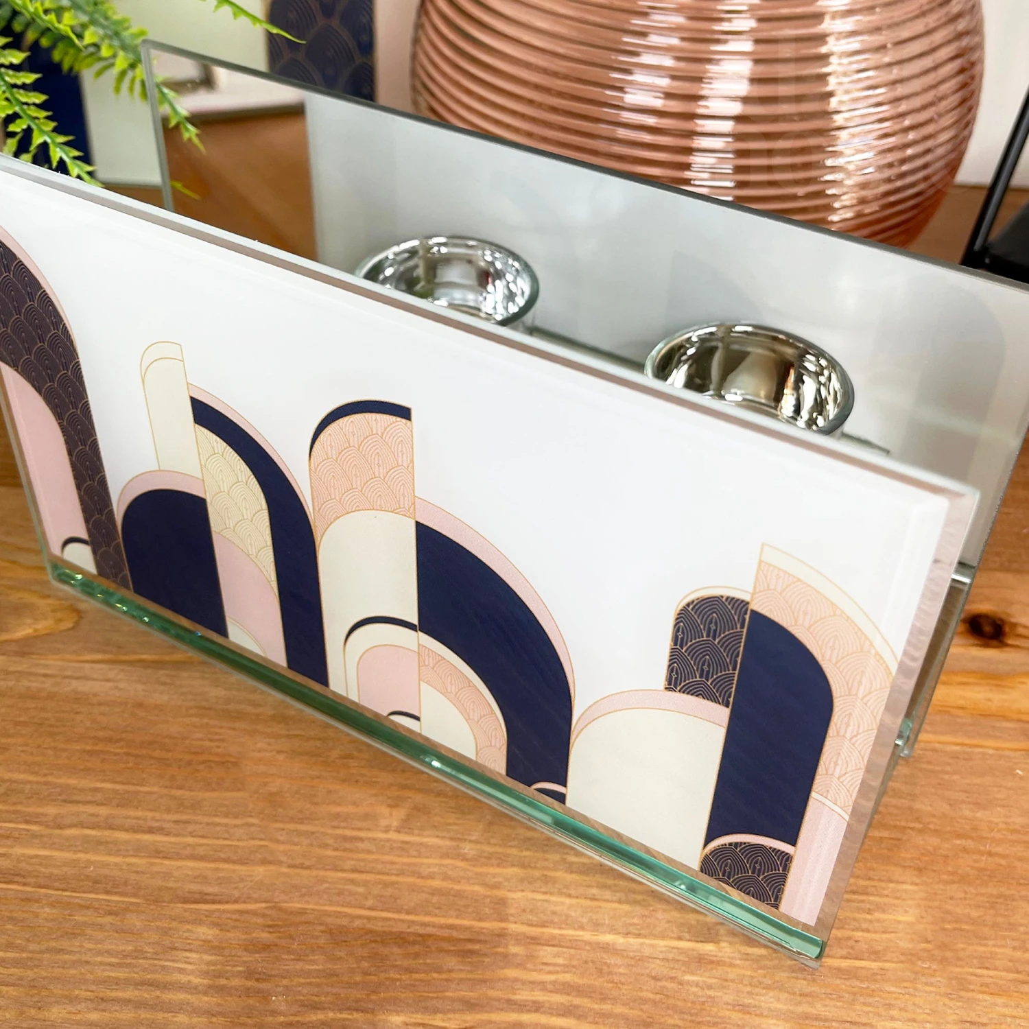 Darthome Limited Abstract Art Deco Double Tealight Holder 2 Darthome Limited Abstract Art Deco Double Tealight Holder - Image 2