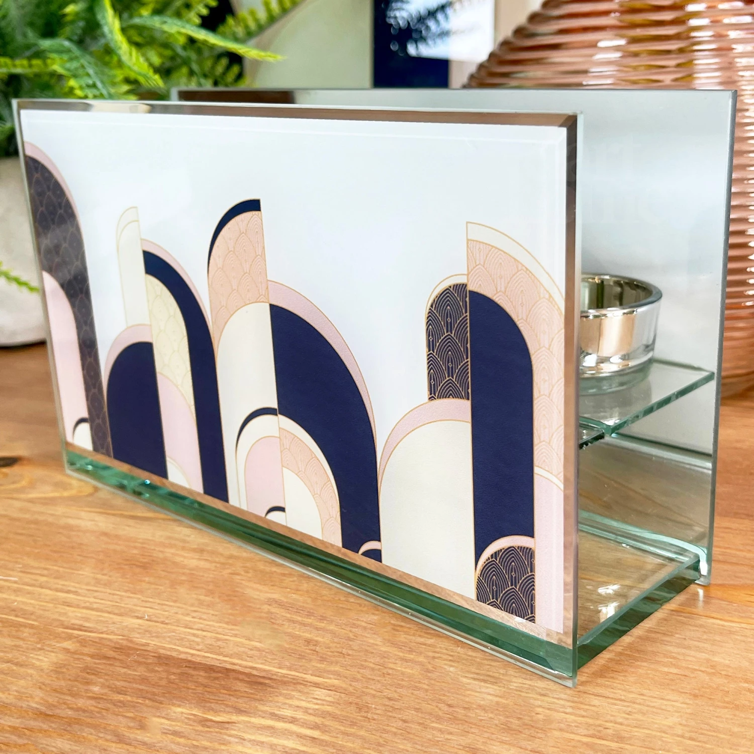 Darthome Limited Abstract Art Deco Double Tealight Holder 1 Darthome Limited Abstract Art Deco Double Tealight Holder