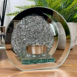 Darthome Limited Diamante Crystal Mirrored Tealight Holder