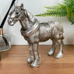 Darthome Limited Silver Shire Horse Figurine -Darthome Limited IMG E3072