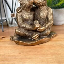 Darthome Limited Bronze Romantic Monkey Couple Figurine -Darthome Limited IMG E3157
