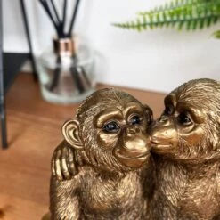 Darthome Limited Bronze Romantic Monkey Couple Figurine -Darthome Limited IMG E3160