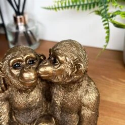 Darthome Limited Bronze Romantic Monkey Couple Figurine -Darthome Limited IMG E3161