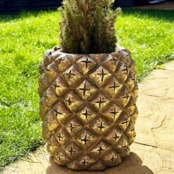 Darthome Limited Gold Pineapple Garden Planter
