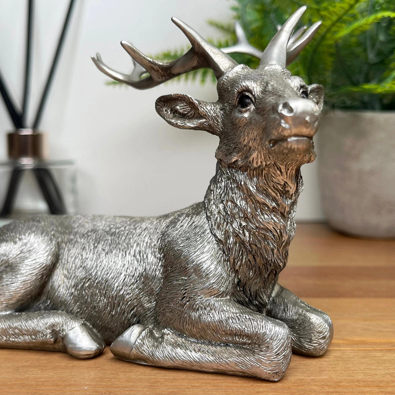 Darthome Limited Silver Laying Stag Figurine 4 Darthome Limited Silver Laying Stag Figurine - Image 4