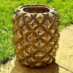 Darthome Limited Gold Pineapple Garden Planter -Darthome Limited IMG E3184