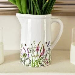 Darthome Limited White Flower Meadow Jug Vase
