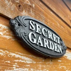 Darthome Limited Secret Garden Black Cast Iron Sign 11 Darthome Limited Secret Garden Black Cast Iron Sign -Darthome Limited IMG E3501