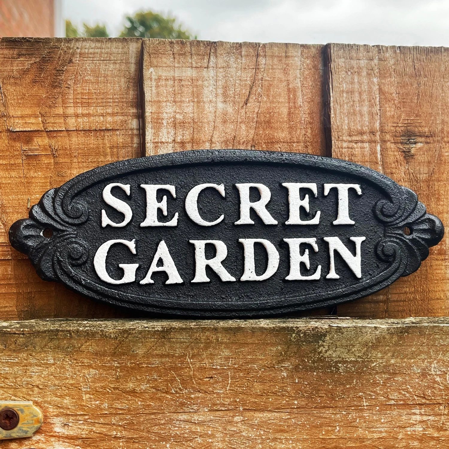 Darthome Limited Secret Garden Black Cast Iron Sign 1 Darthome Limited Secret Garden Black Cast Iron Sign