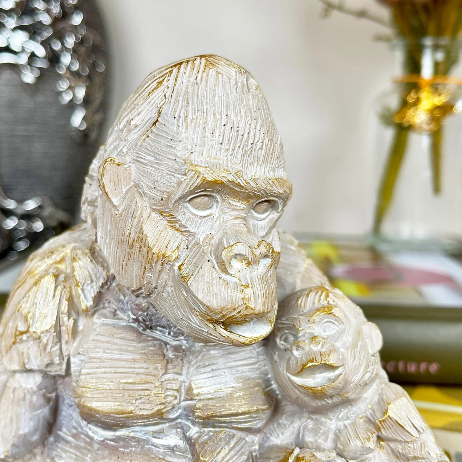 Darthome Limited Driftwood Gorilla & Baby Ornament 2 Darthome Limited Driftwood Gorilla & Baby Ornament - Image 2
