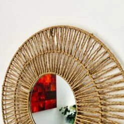 Darthome Limited Woven Paper Rope Wall Mirror 50cm X 50cm -Darthome Limited IMG E3624