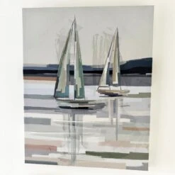 Darthome Limited Grey Abstract Boat Canvas