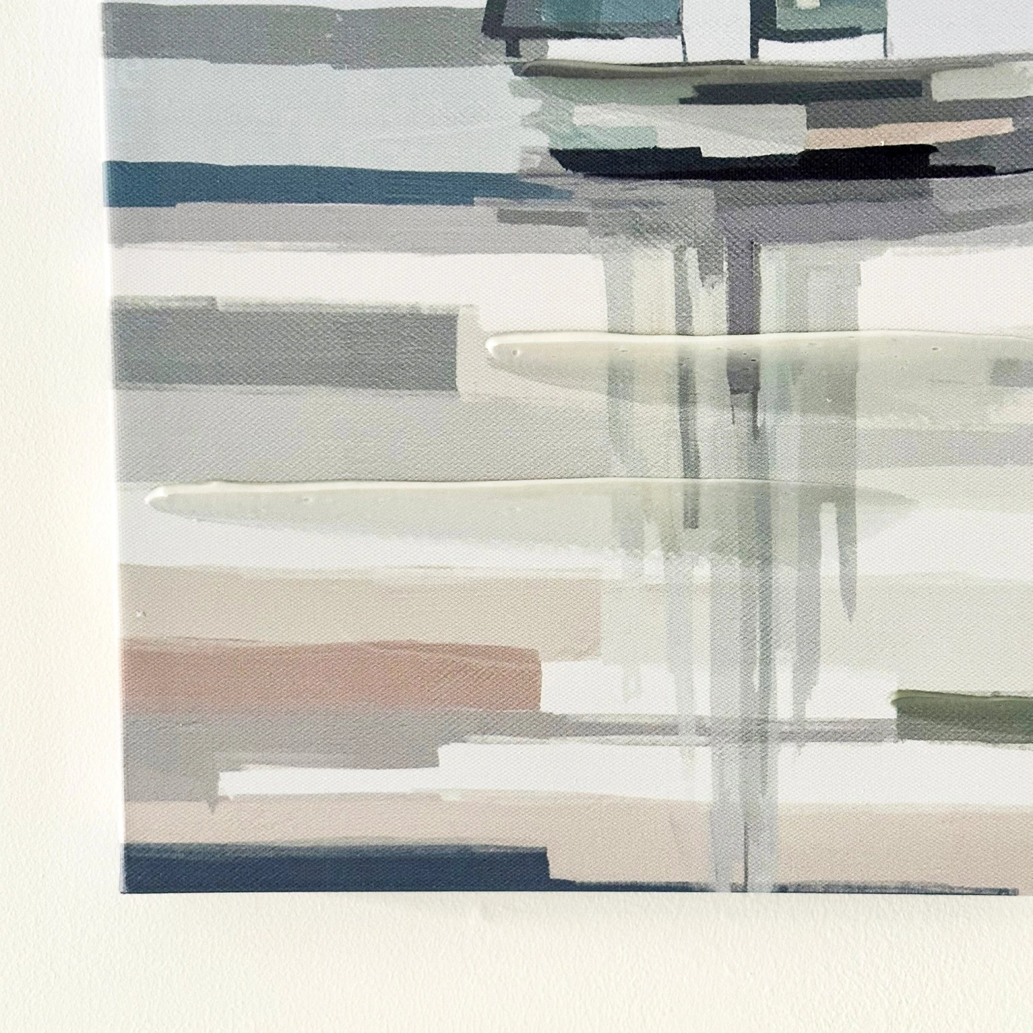 Darthome Limited Blue Abstract Boat Canvas 2 Darthome Limited Blue Abstract Boat Canvas - Image 2