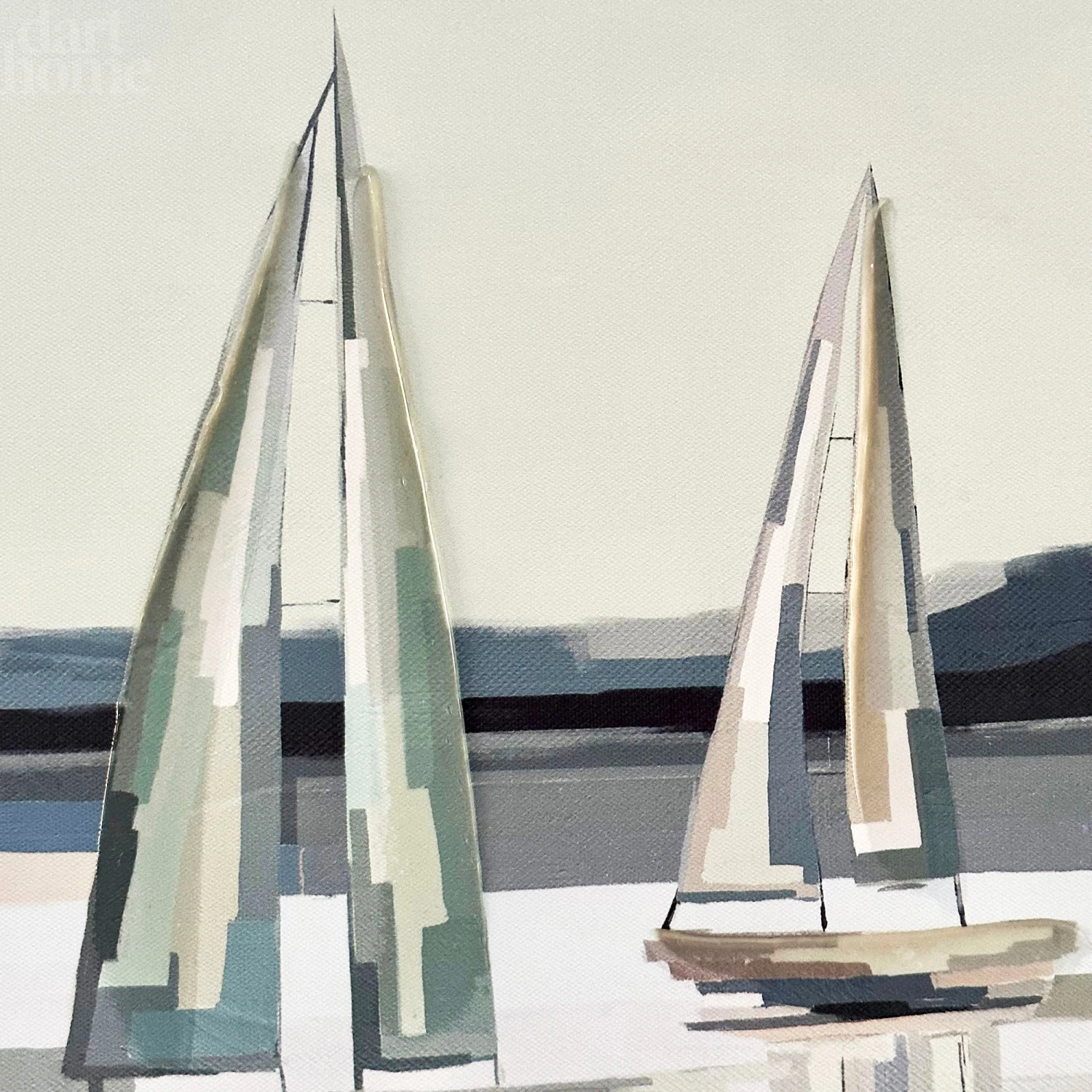 Darthome Limited Blue Abstract Boat Canvas 4 Darthome Limited Blue Abstract Boat Canvas - Image 4