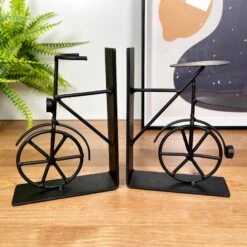 Darthome Limited Black Bicycle Bookends Set